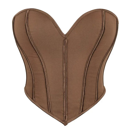 EleganceLace™ Overbust Corset Crop Top with Push-Up Design