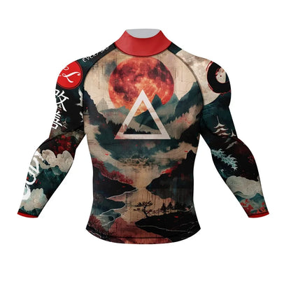 DRILL//CORE Compression Rashguard – Mock Neck Tech Shirt for Combat & Surf