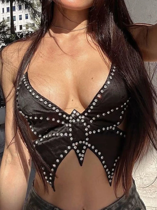 Butterfly Wings Criss-Cross Crop Top