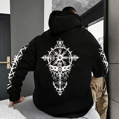 RAVENWAR//VIKING Mythos Hoodie – Nordic Cyberpunk Streetwear