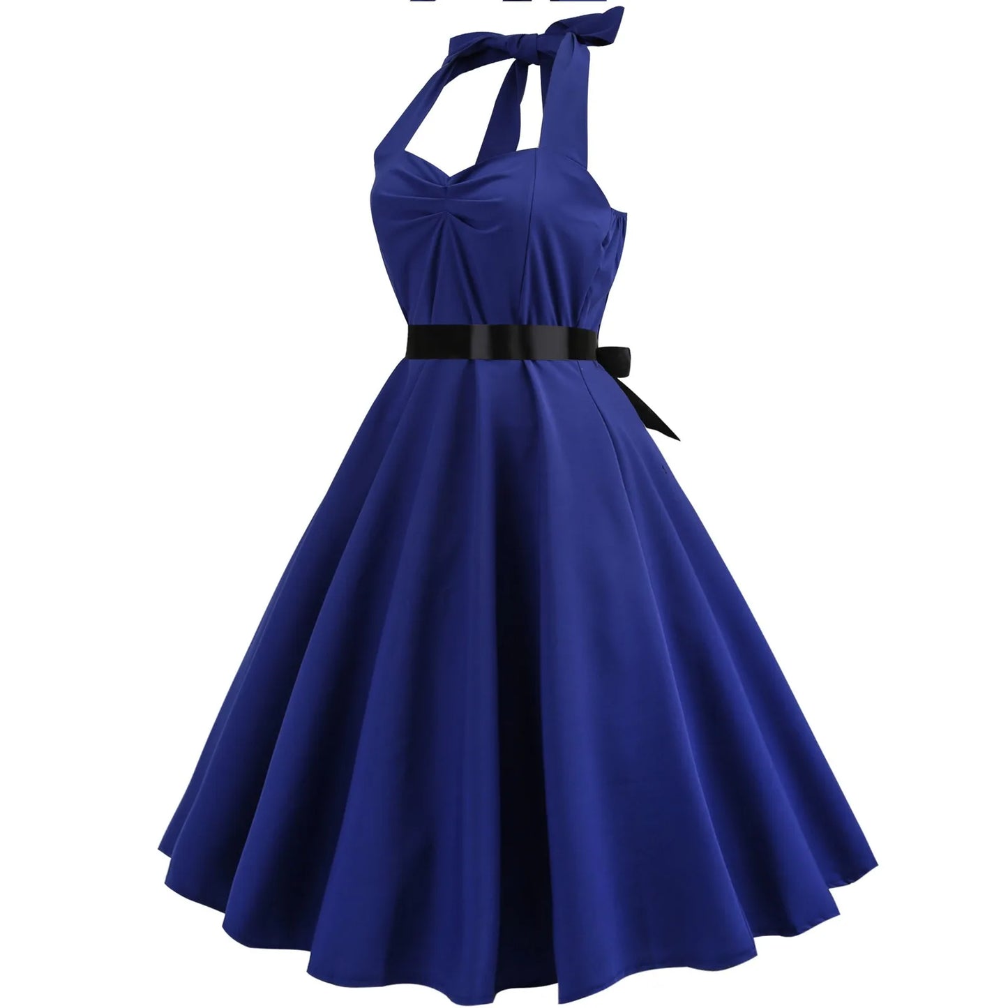 RetroVibe Halter Party Dress