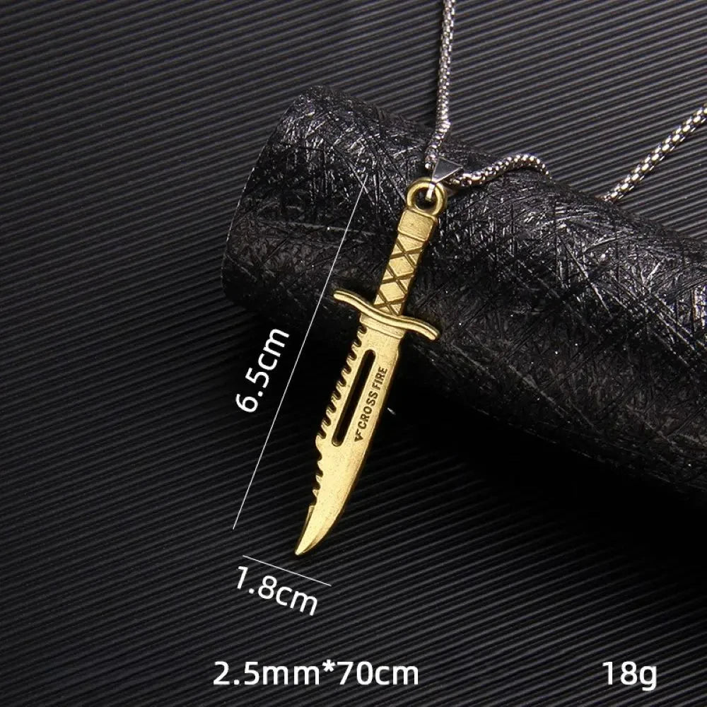 Grenade Flux – Double-Tone Punk Pendant Necklace