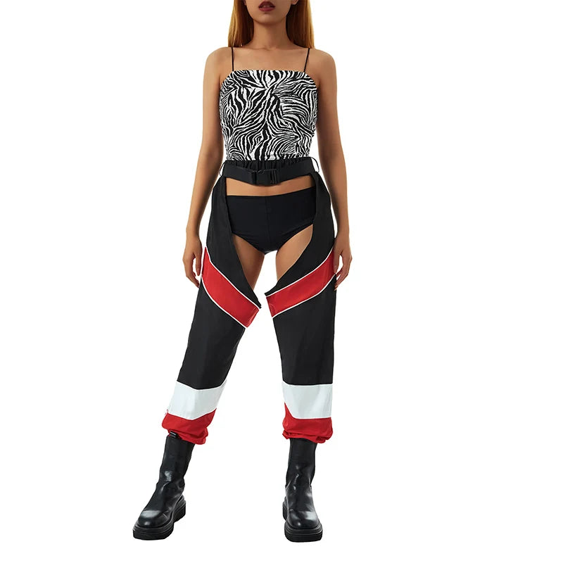 AFTERGLOW Cut-Out Chaps — Buckle, Patchwork/Solid