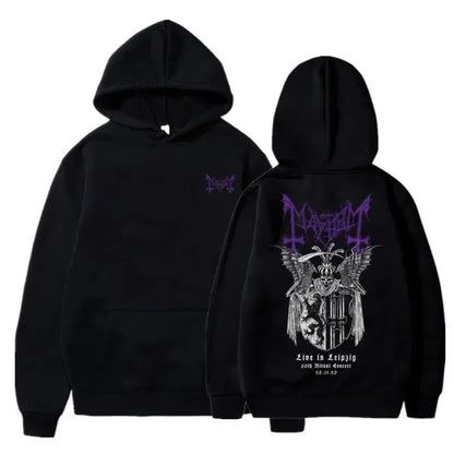 MAYHEM//VOID Black Metal Hoodie – Cyber Grunge Streetwear Drop