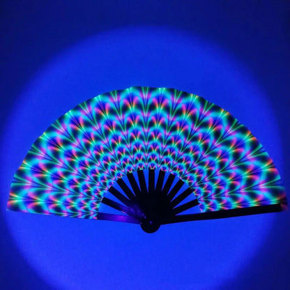 Holo Breeze Folding Rave Fan