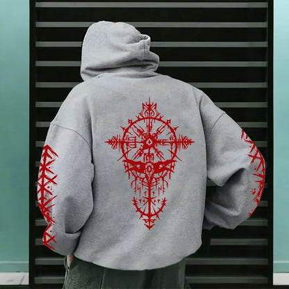 RAVENWAR//VIKING Mythos Hoodie – Nordic Cyberpunk Streetwear