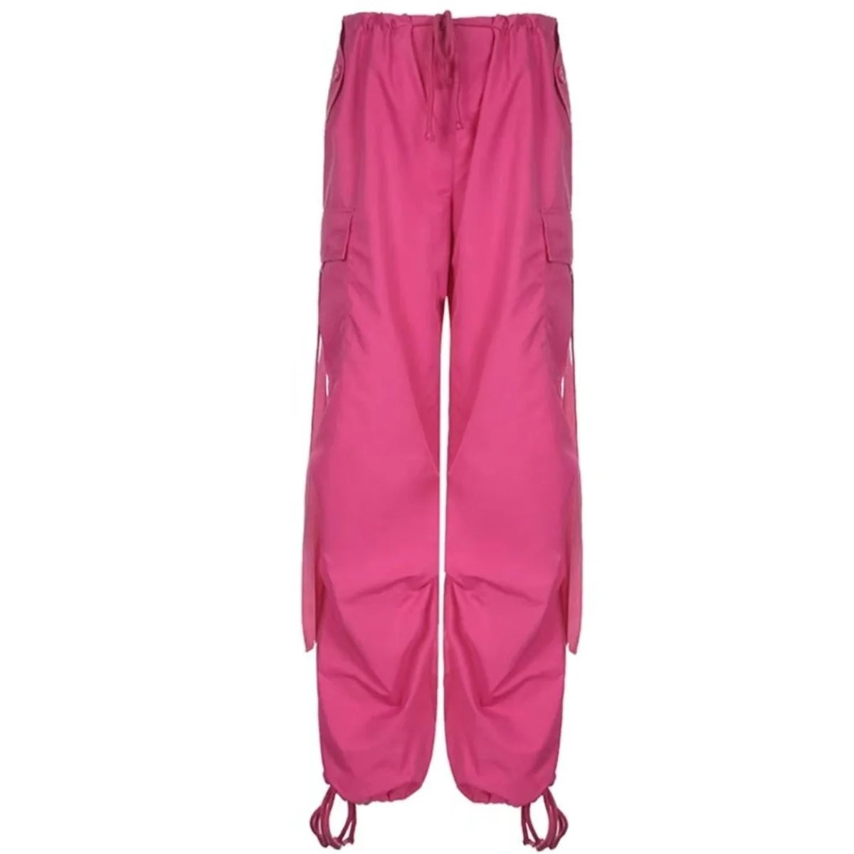 Signal Drop – High-Waist Red Cargo Joggers