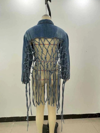 Gridfall Cropped Denim