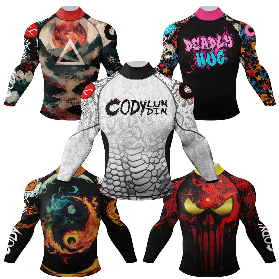 DRILL//CORE Compression Rashguard – Mock Neck Tech Shirt for Combat & Surf