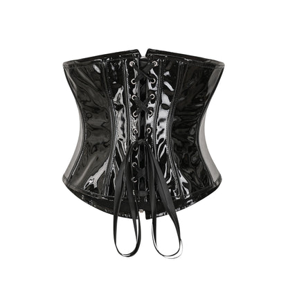 SteamGoth™ Steampunk Underbust PVC Leather Corset