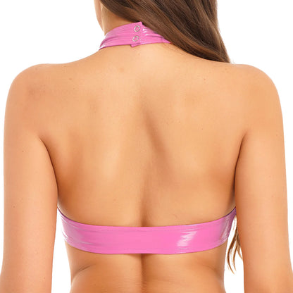 RINGSIGNAL Patent Halter Crop — O-Ring, Backless
