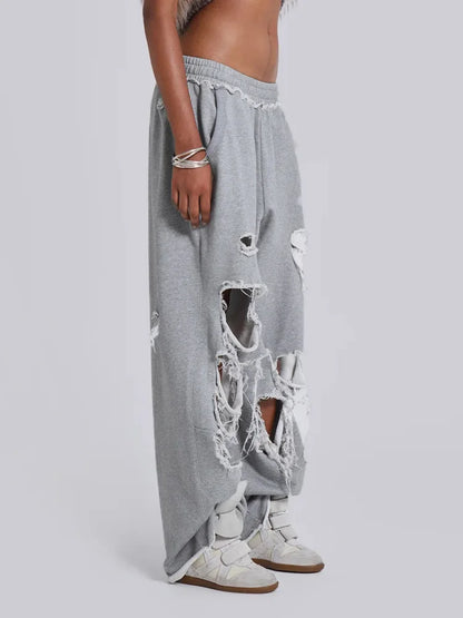 Driftcore Ripped Wide-Leg Sweatpants