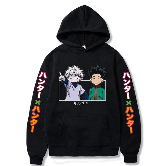 HUNTER//BOND Gon & Killua Hoodie – Oversized Anime Streetwear Tribute