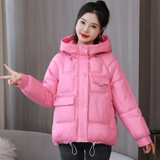 Neon Pulse Puffer Coat