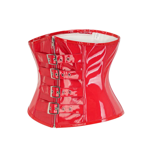 SteamGoth™ Steampunk Underbust PVC Leather Corset