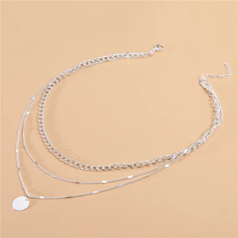 Retro Radiance – Vintage Layered Necklace for Women