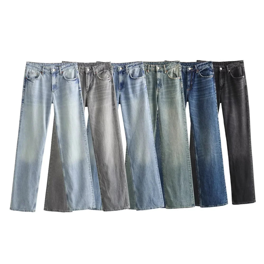Stonewave Retro Wide-Leg Jeans