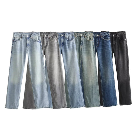 Stonewave Retro Wide-Leg Jeans