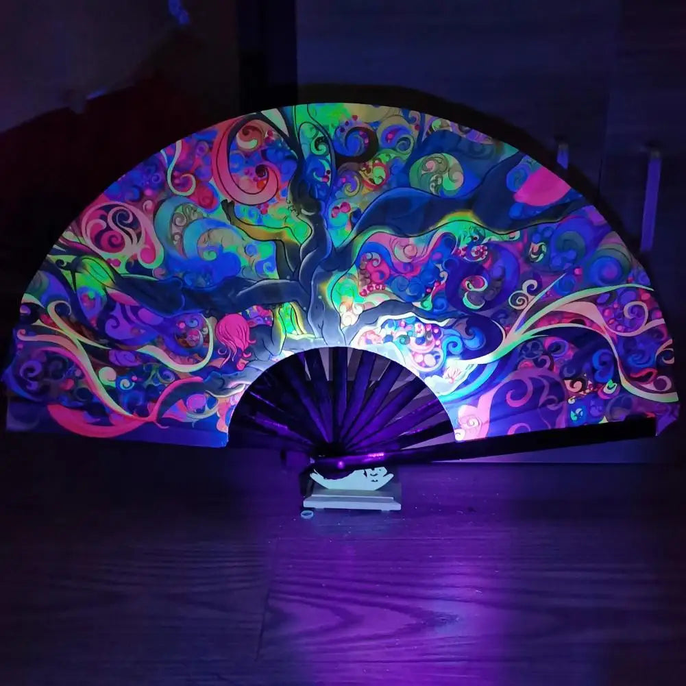 Holo Breeze Folding Rave Fan