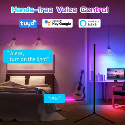 Cyberdelika Tuya Smart RGB Corner Floor Lamp – 160cm Alexa Vibe Light