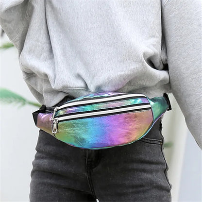 Prism Pulse – Holographic Waist Fanny Pack