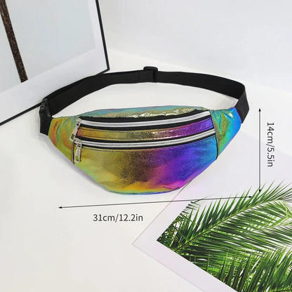Prism Pulse – Holographic Waist Fanny Pack