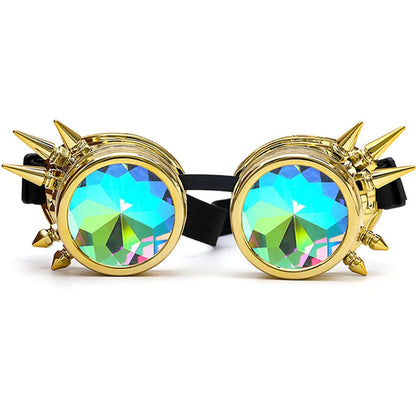 SpikedRetro Steampunk Goggles – Gothic Punk Eyewear with Attitude
