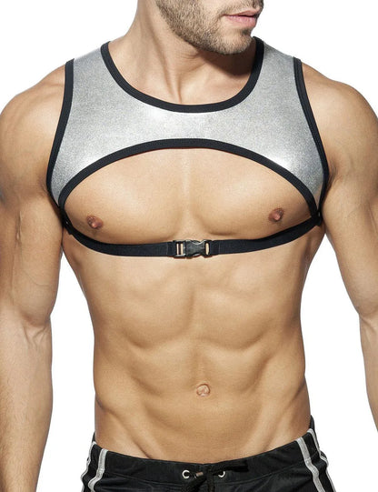 LUSTRA // Dominion Core - Neoprene & Metal Fetish Harness Top