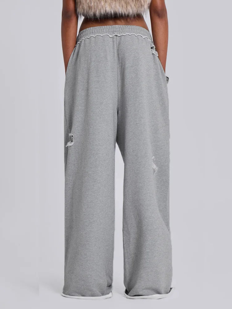 Driftcore Ripped Wide-Leg Sweatpants