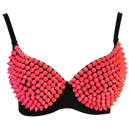 DarkRivet™ Gothic Punk Bralette with Silver Studs