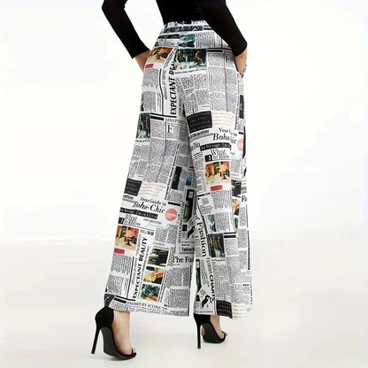 Grafflow Belted Wide-Leg Pants