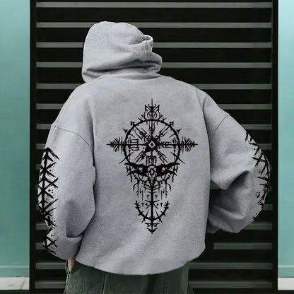 RAVENWAR//VIKING Mythos Hoodie – Nordic Cyberpunk Streetwear