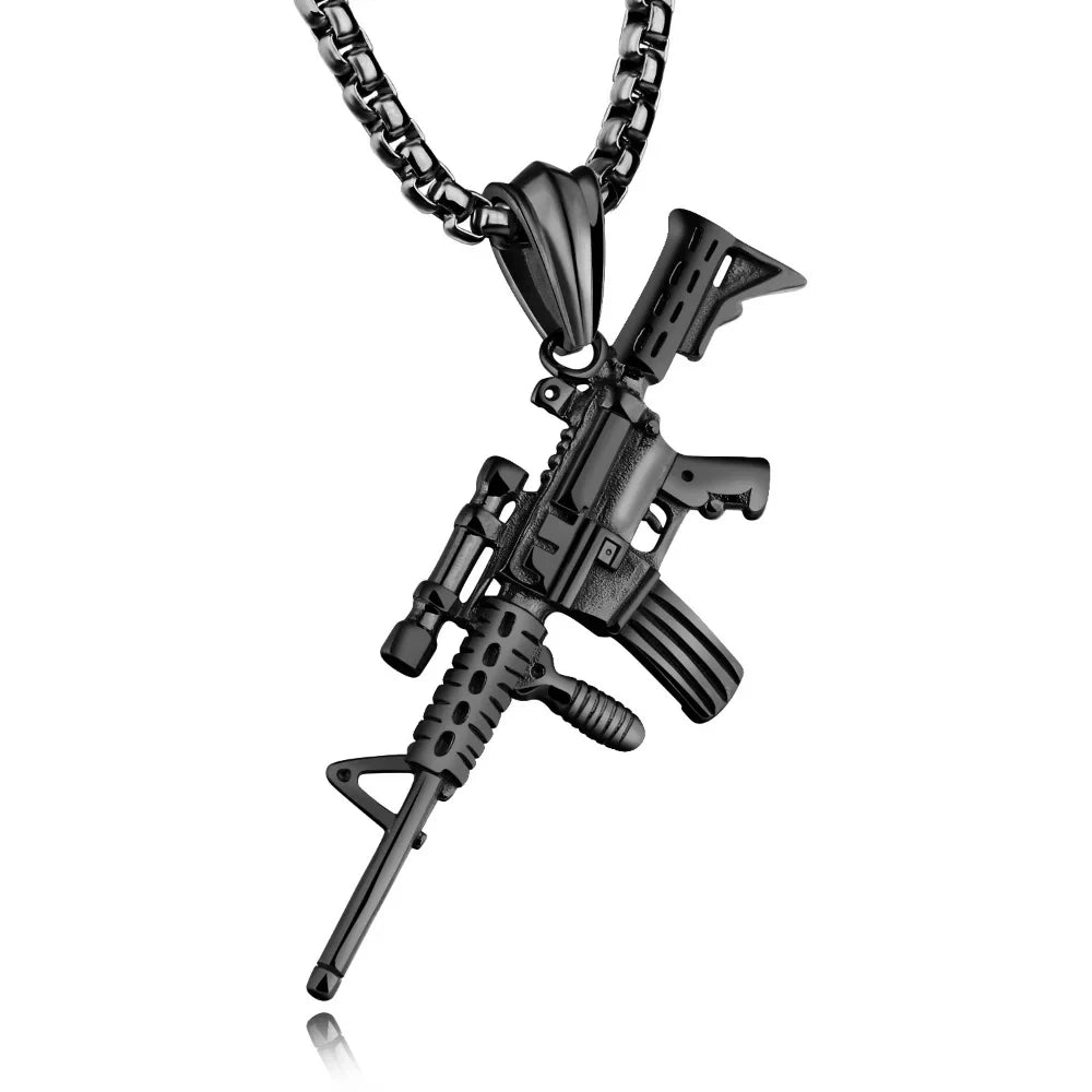Grenade Flux – Double-Tone Punk Pendant Necklace