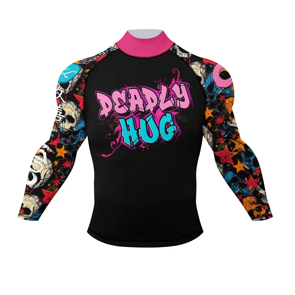 DRILL//CORE Compression Rashguard – Mock Neck Tech Shirt for Combat & Surf