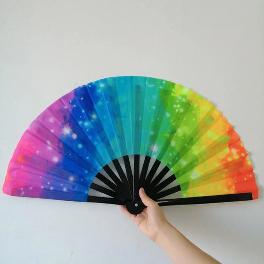 Holo Breeze Folding Rave Fan