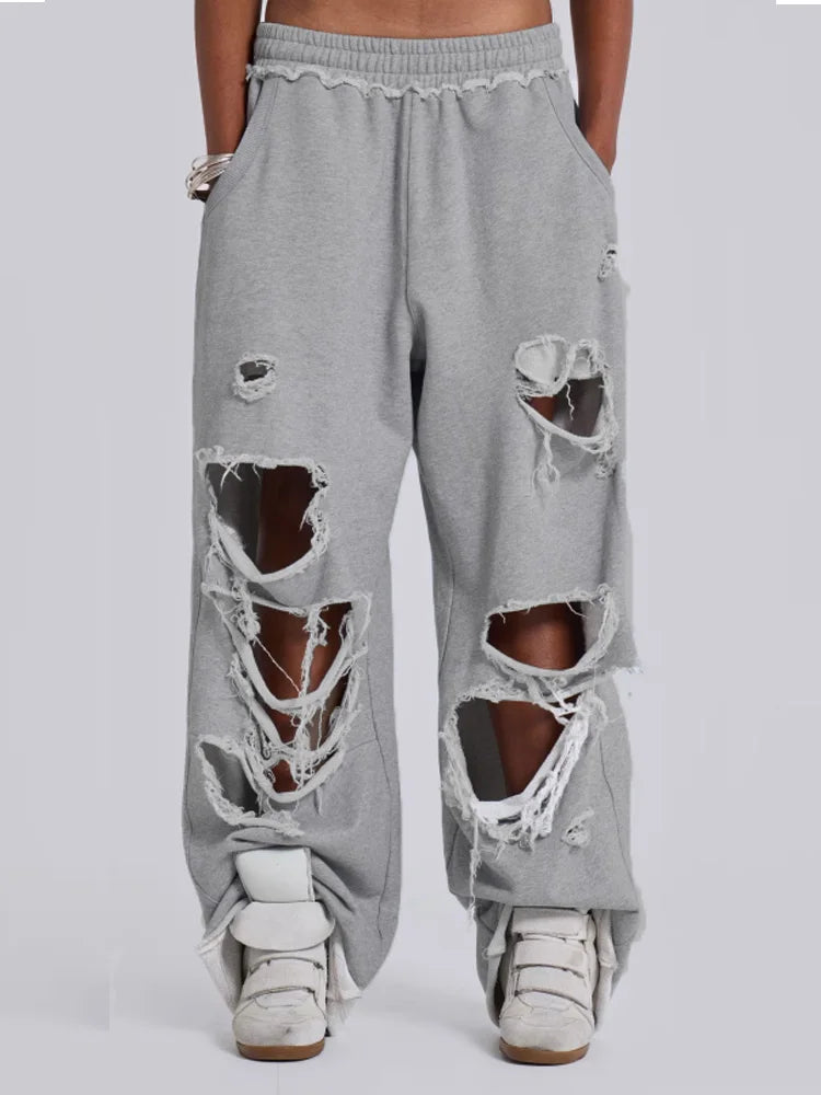 Driftcore Ripped Wide-Leg Sweatpants