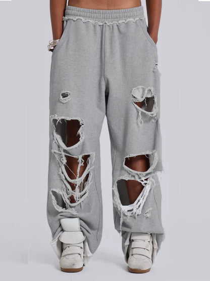 Driftcore Ripped Wide-Leg Sweatpants