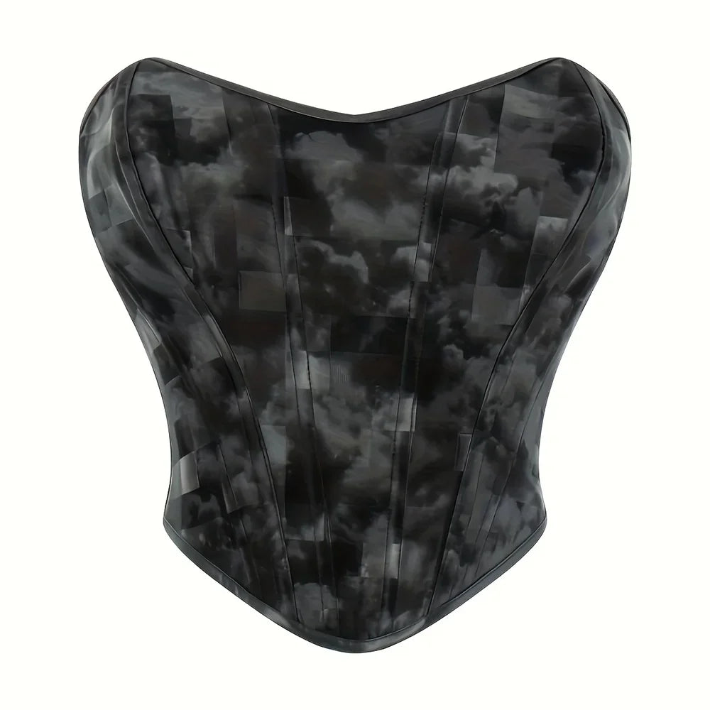 EleganceLace™ Overbust Corset Crop Top with Push-Up Design