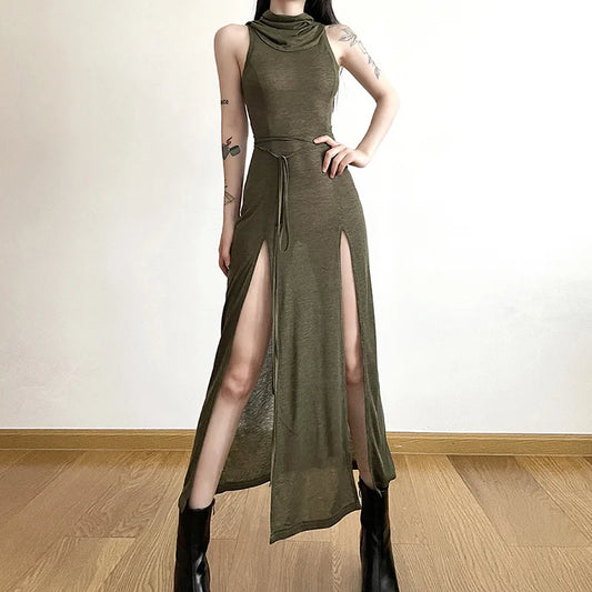 DesertGhost Hooded Midi Dress