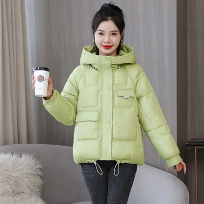 Neon Pulse Puffer Coat