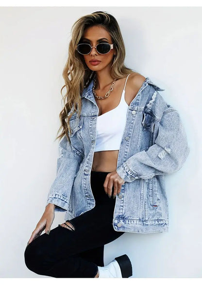 Riftline Distressed Denim Jacket