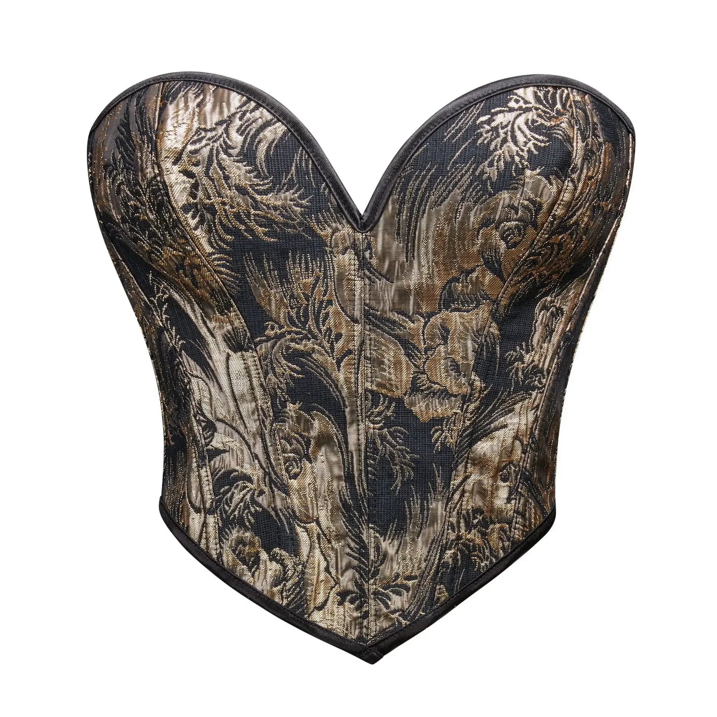 EleganceLace™ Overbust Corset Crop Top with Push-Up Design