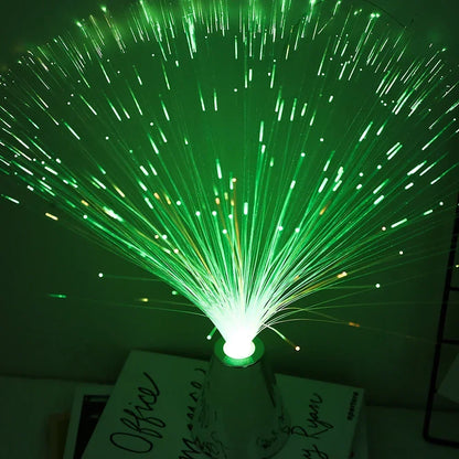 "StarGlow Fiber Optic Lamp – 7 Color LED Magic"