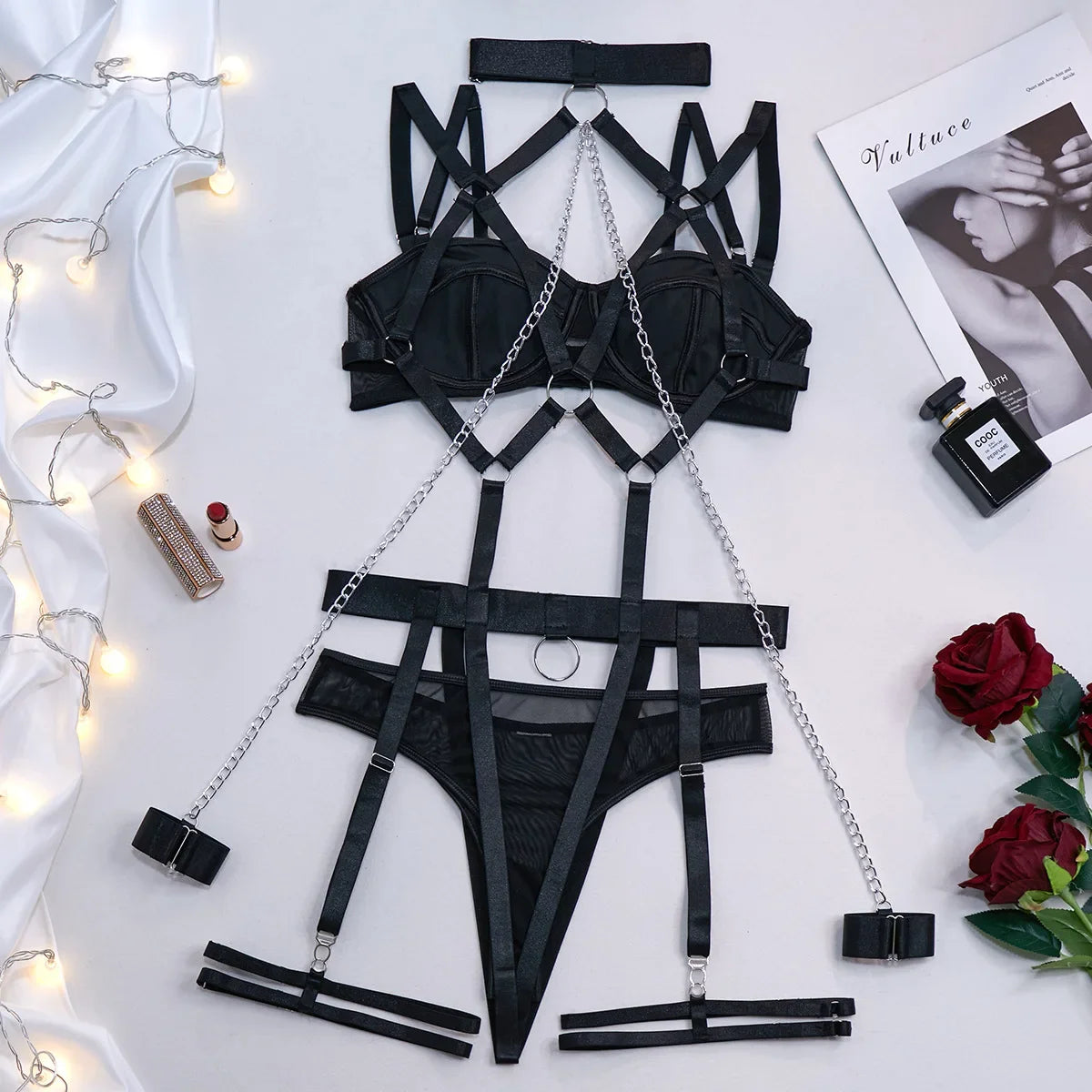 LUSTRA Chain Halter 4-Piece Set