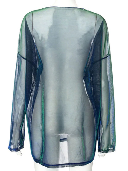 Neon Veil Cyber Top