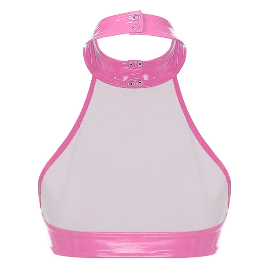 RINGSIGNAL Patent Halter Crop — O-Ring, Backless