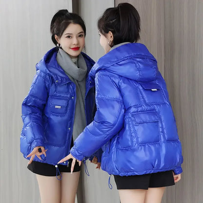 Neon Pulse Puffer Coat