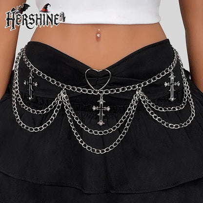 LUSTRA Tri-Layer Cross Waist Chain
