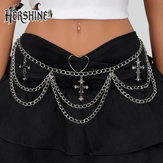LUSTRA Tri-Layer Cross Waist Chain
