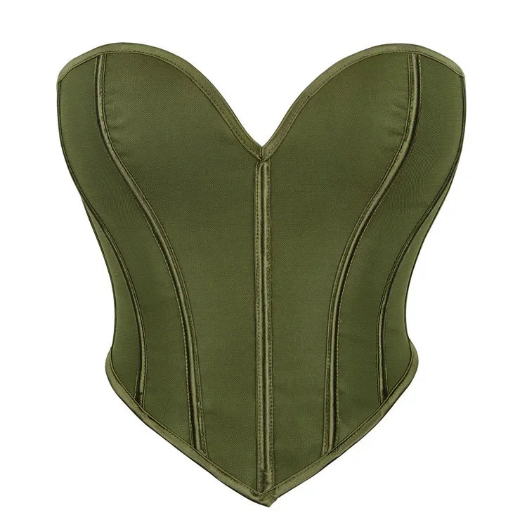 EleganceLace™ Overbust Corset Crop Top with Push-Up Design